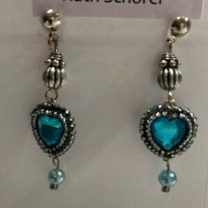 Pair of handmade post earrings